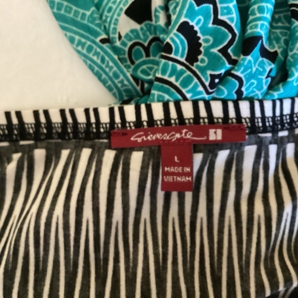 Gievergate Women’s Multicolored Sleeveless V-Neck Maxi Dress.  Size L - Picture 4 of 6